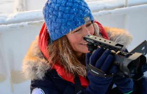 Julienne Stroeve films the Arctic during MOSAiC expedition Julienne Stroeve films the Arctic during MOSAiC expedition